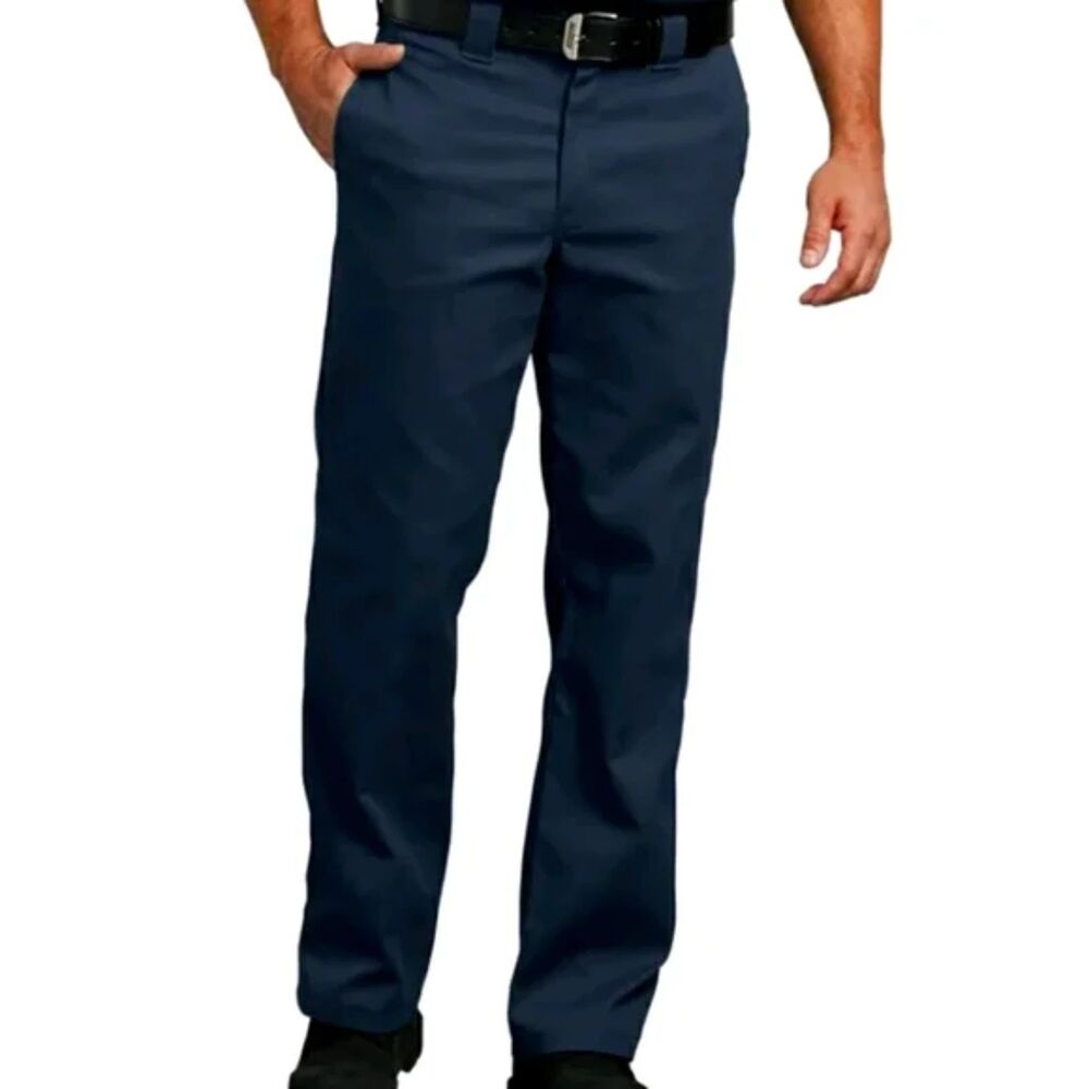 NWT Men's Dickies Flat Front Work Pants navy 40 x 30